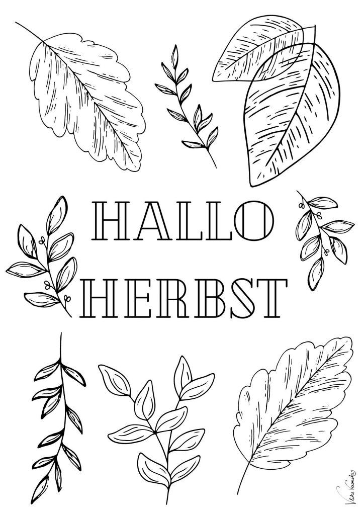 Ausmalbilder: Herbstblätter - VLIKEVERONIKA | DIY. UPCYCLING. BASTELN